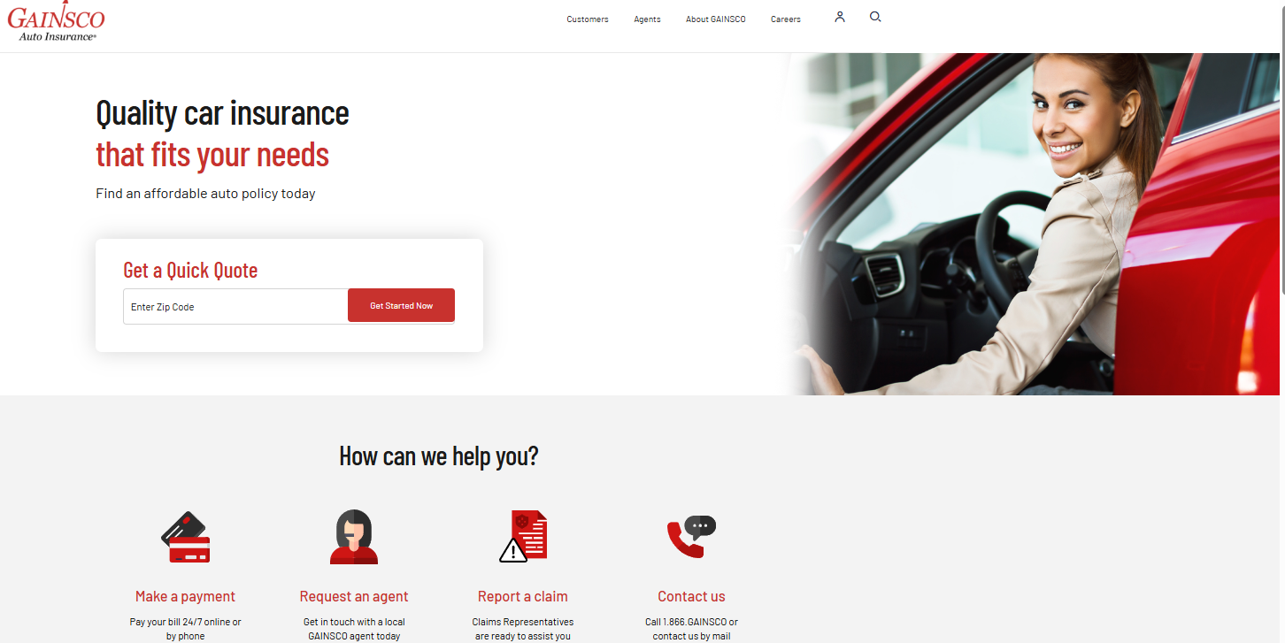 GAINSCO Homepage: GAINSCO Auto Insurance Review