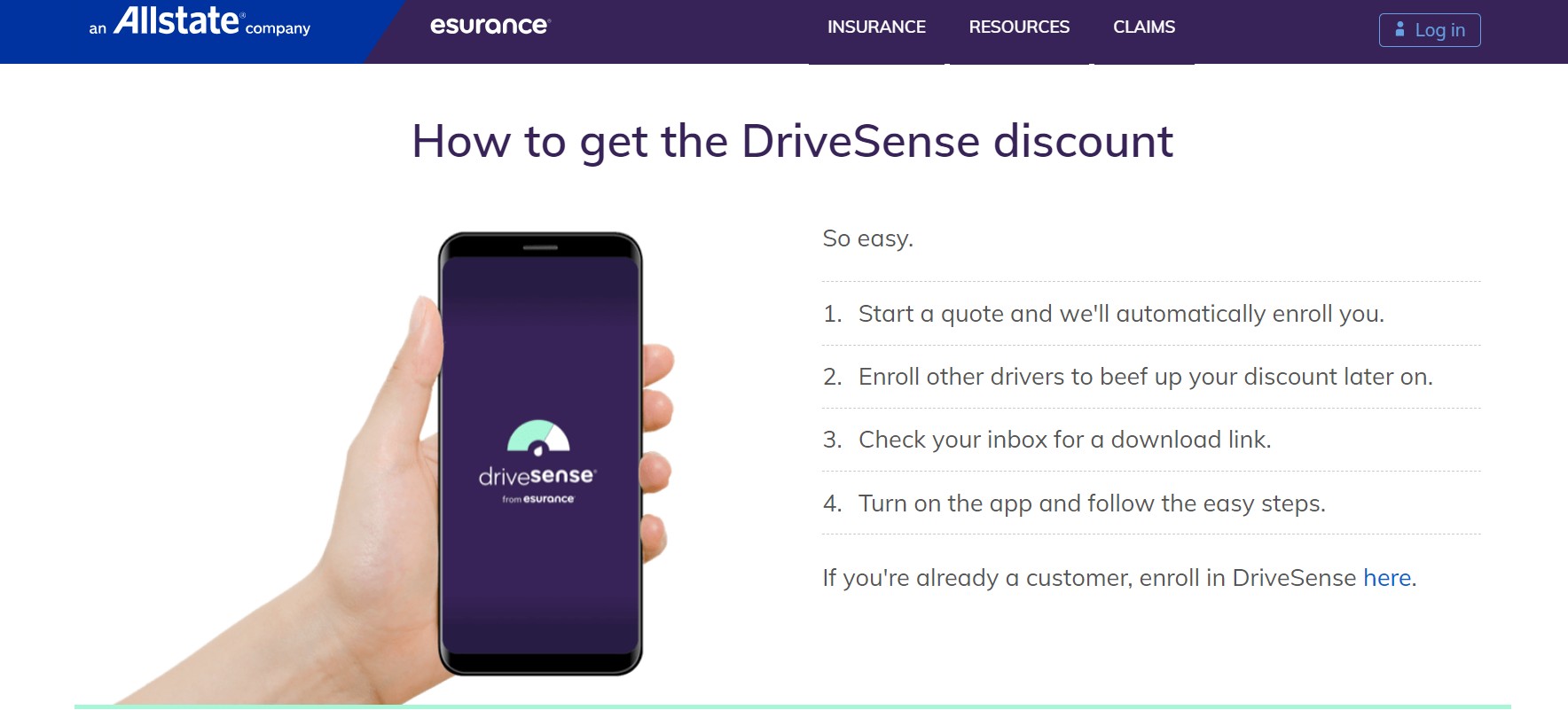 Esurance DriveSense Homepage: Esurance Auto Insurance Review