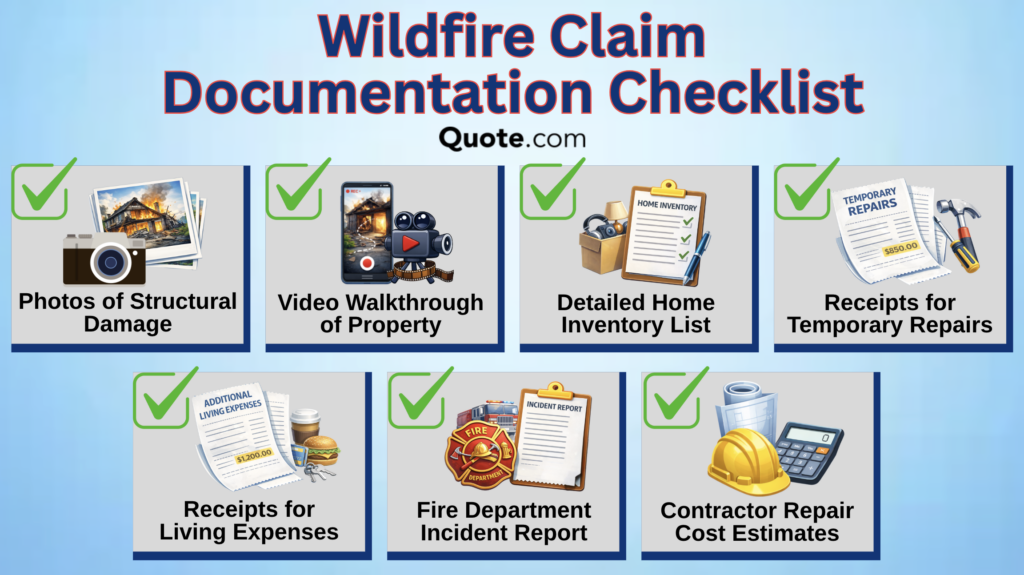 Wildfire Claim Documentation Checklist