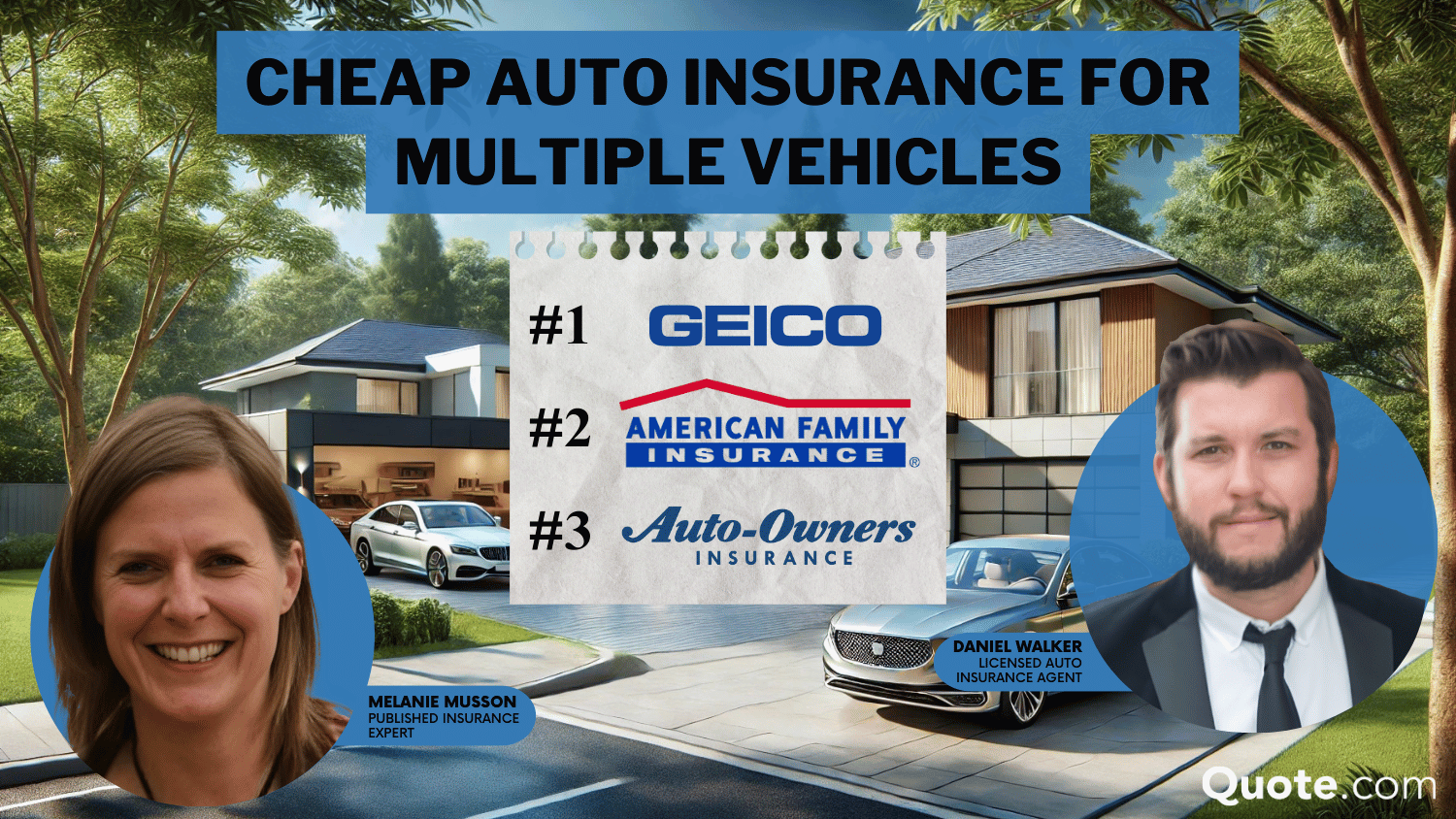 Cheap Auto Insurance for Multiple Vehicles in 2025 (10 Most Affordable Companies)