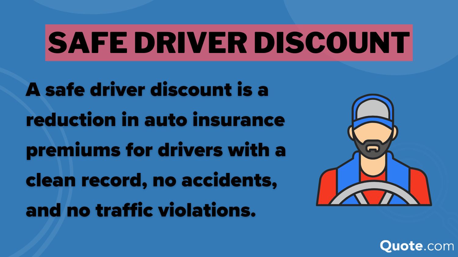 Safe Driver Discount Definition Card: Best Auto Insurance for Doordash Drivers