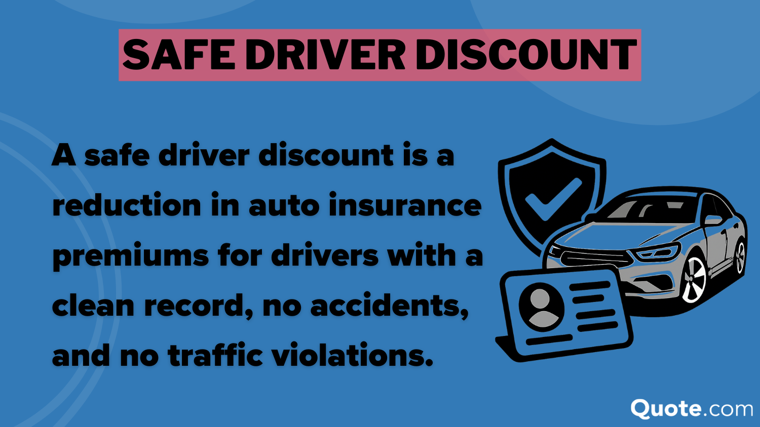 Safe Driver Discount Definition Card: Best Auto Insurance for Good Drivers