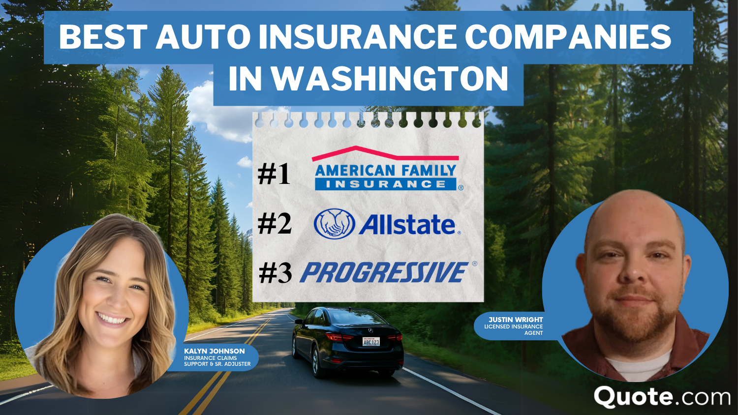 10 Best Auto Insurance Companies in Washington for 2025 (Top-Rated WA Providers)