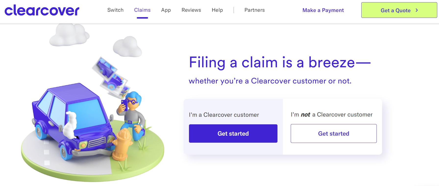 Clearcover Homepage: Clearcover Insurance Review