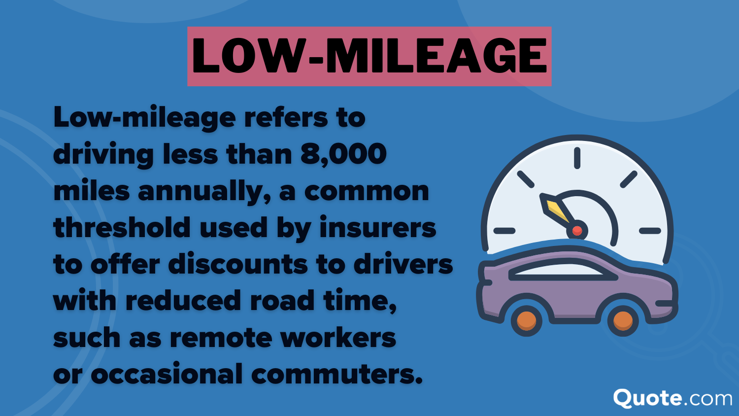Low-Mileage Definition Card: Best Low-Mileage Auto Insurance Discounts