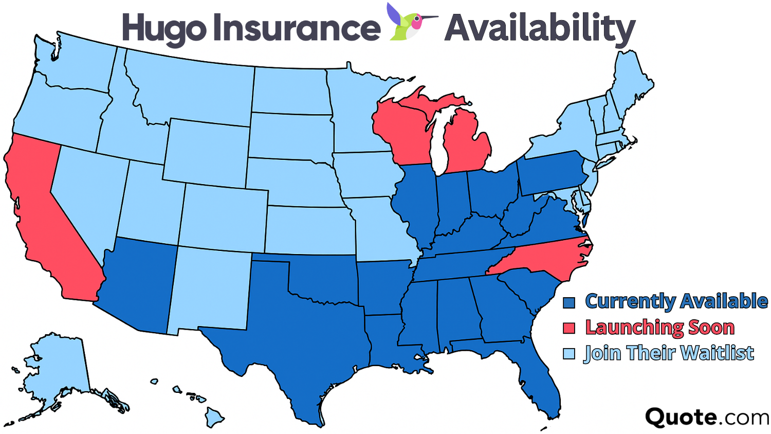 Hugo Insurance Availability Infographic Hugo Insurance Availability Infographic
