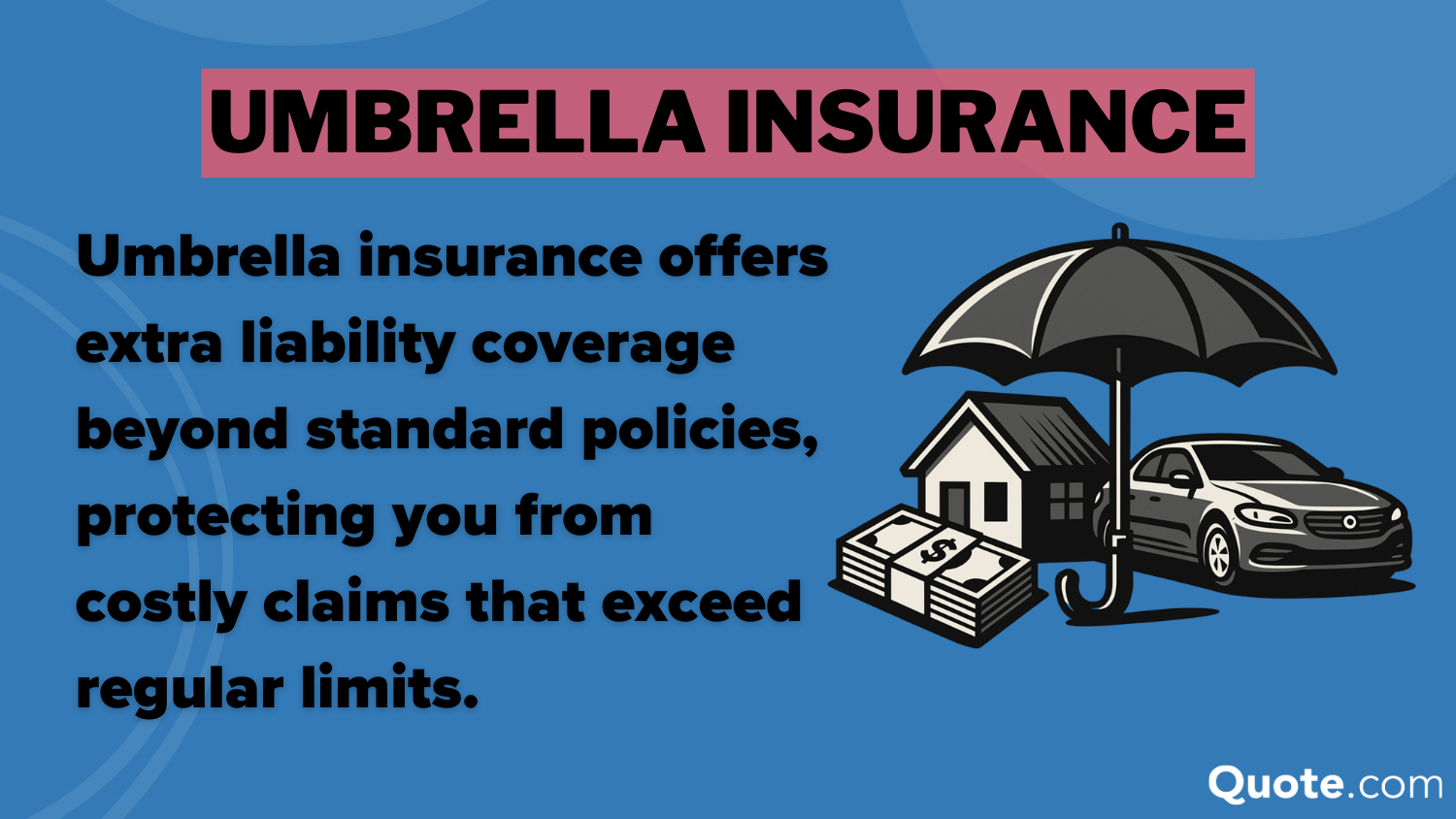 Umbrella Insurance Definition Card: Personal Liability Insurance
