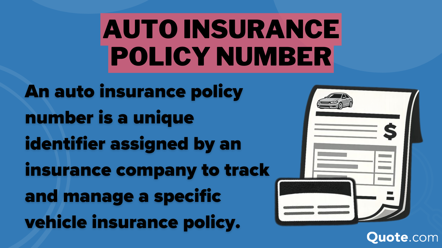 Auto Insurance Policy Number Definition Card Auto Insurance Policy Number Definition Card
