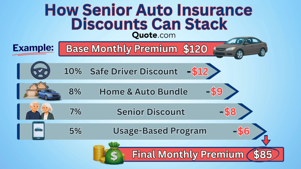 How Senior Auto Insurance Discounts Can Stack How Senior Auto Insurance Discounts Can Stack