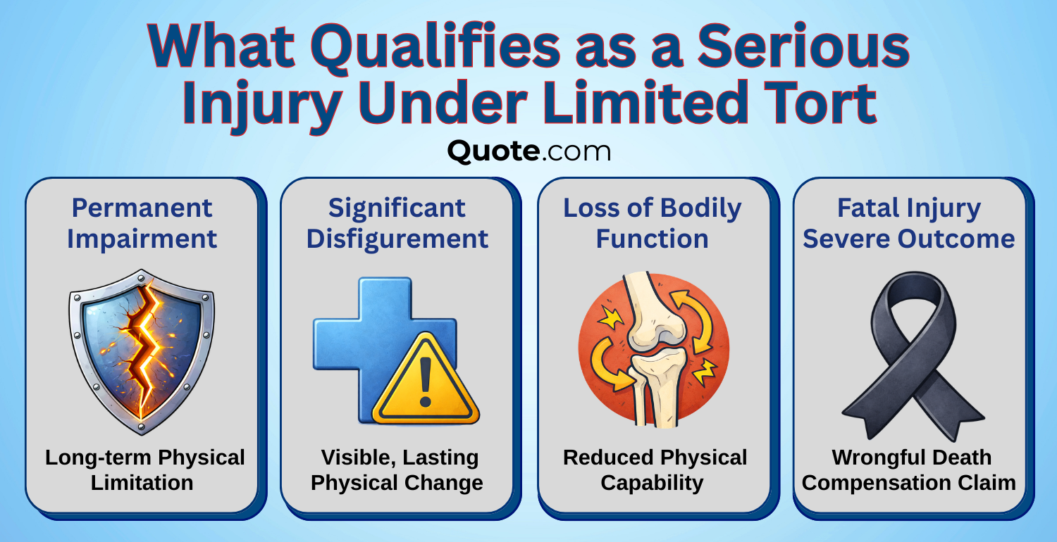 What Qualifies as a Serious Injury Under Limited Tort Inforgraphic: Full Tort vs. Limited Tort Auto Insurance What Qualifies as a Serious Injury Under Limited Tort Inforgraphic: Full Tort vs. Limited Tort Auto Insurance