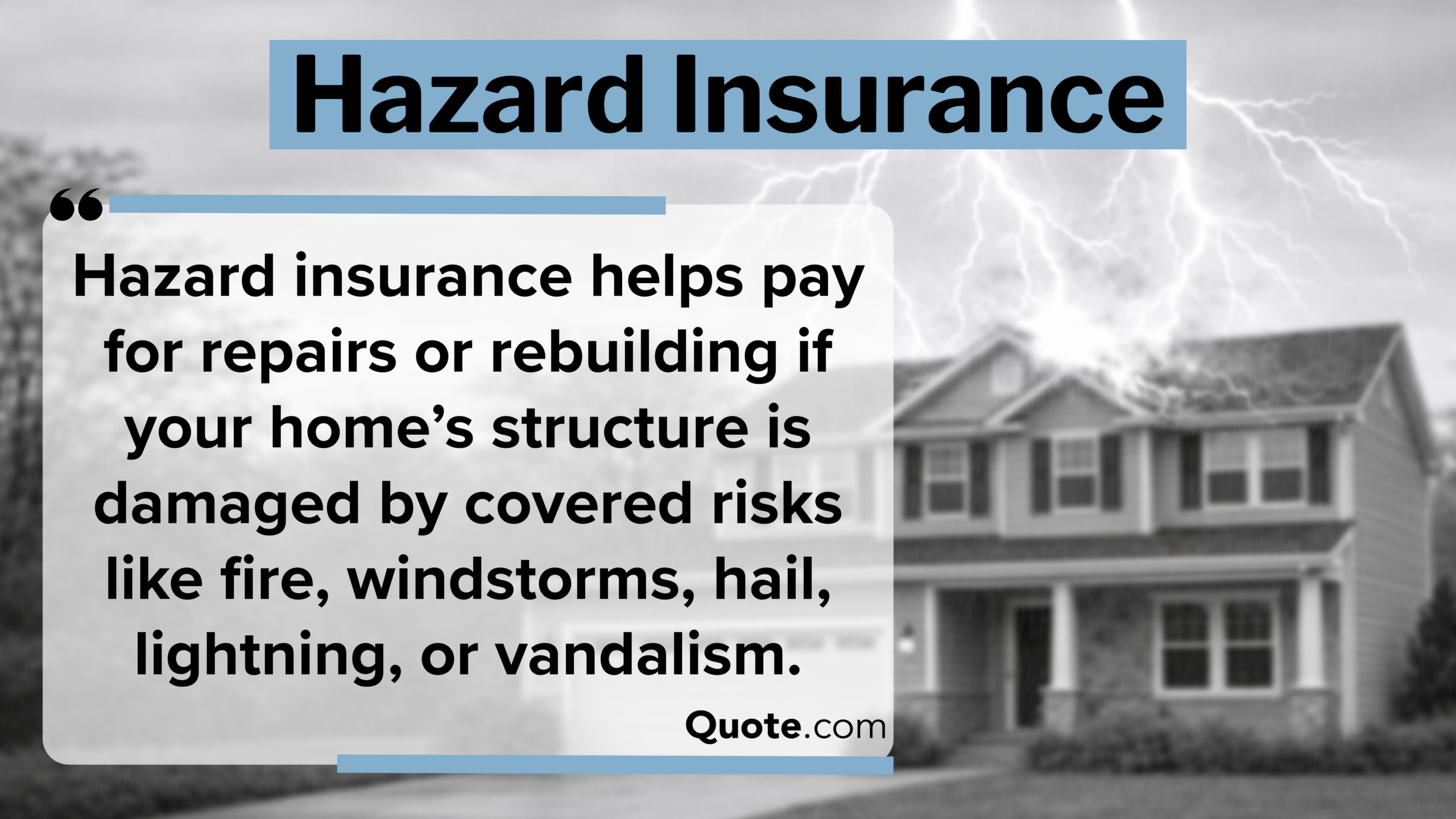 Hazard Insurance Definition Card Hazard Insurance Definition Card