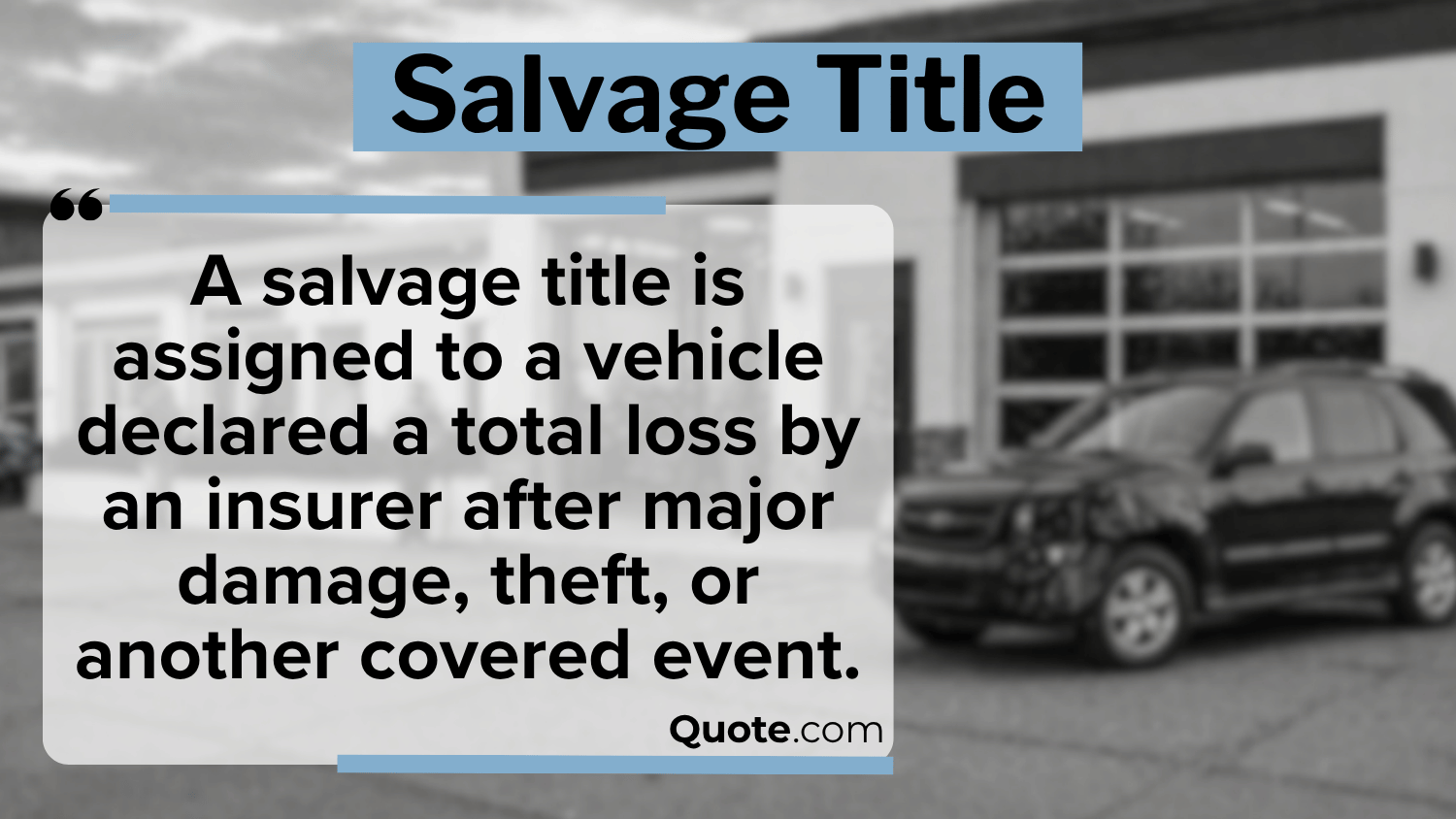 Salvage Title Definition Card Salvage Title Definition Card