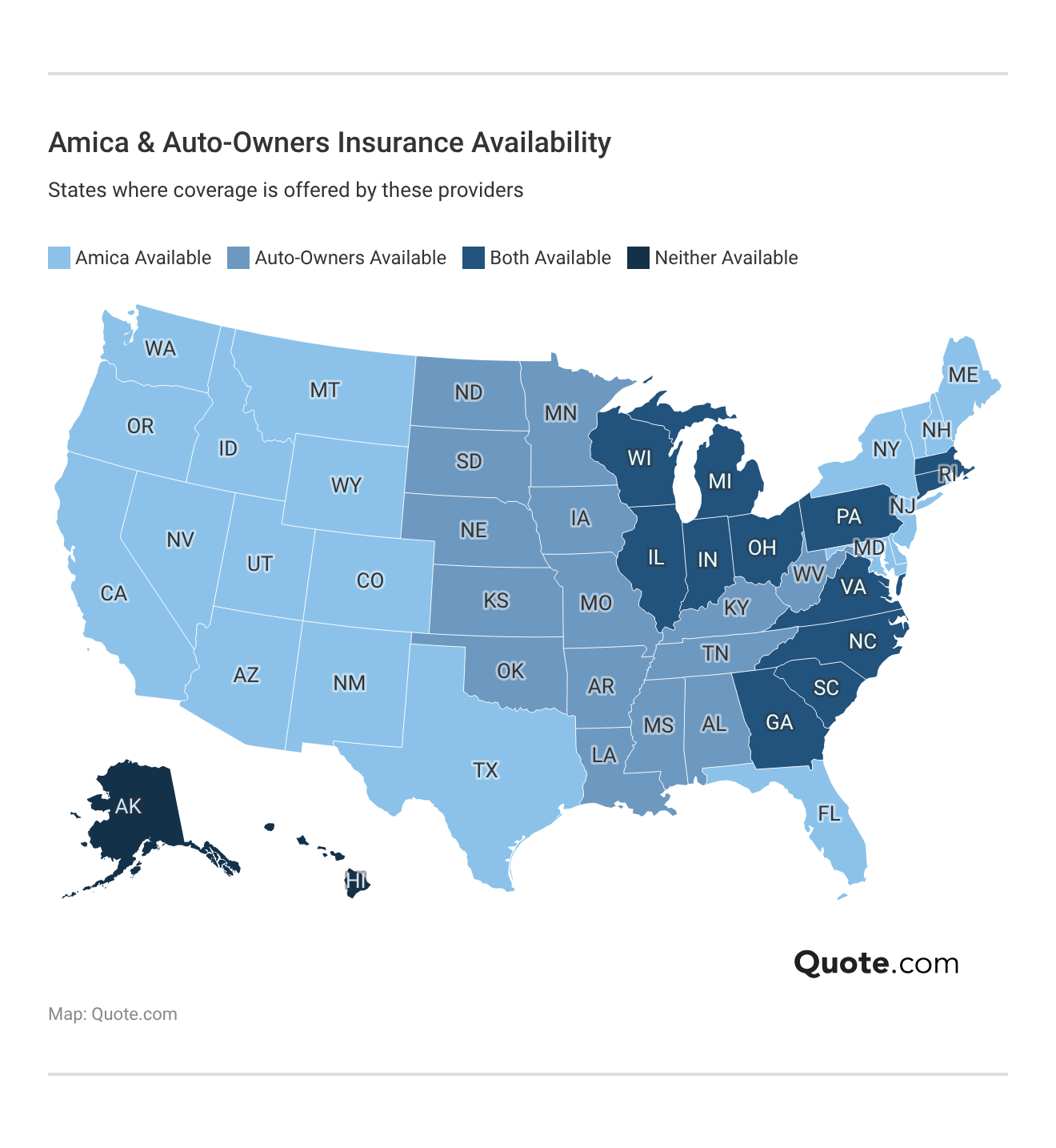 Amica & Auto-Owners Insurance Availability