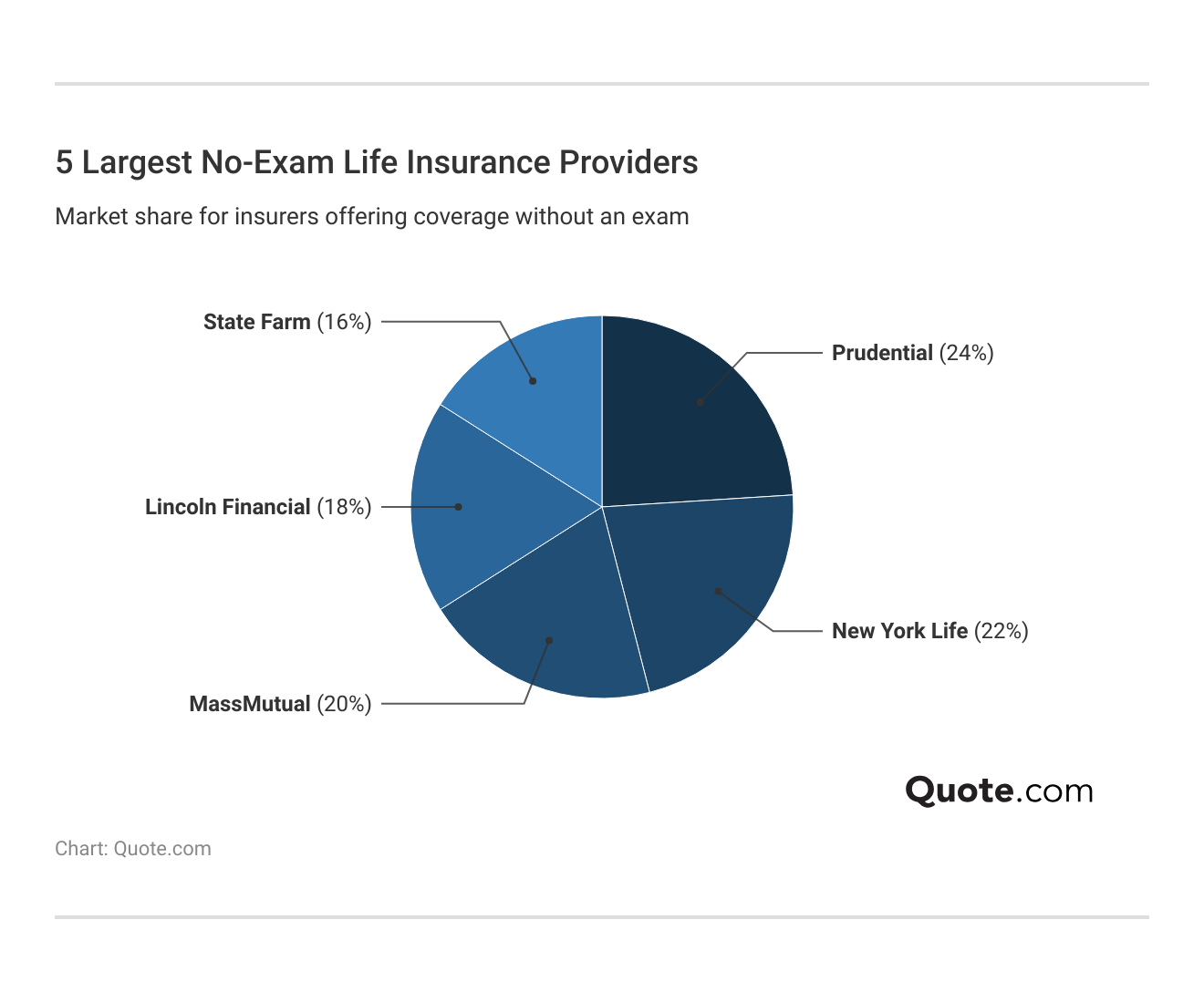 <h3>5 Largest No-Exam Life Insurance Providers</h3>
