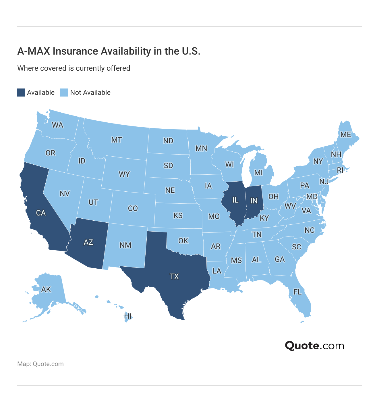 <h3>A-MAX Insurance Availability in the U.S.</h3>