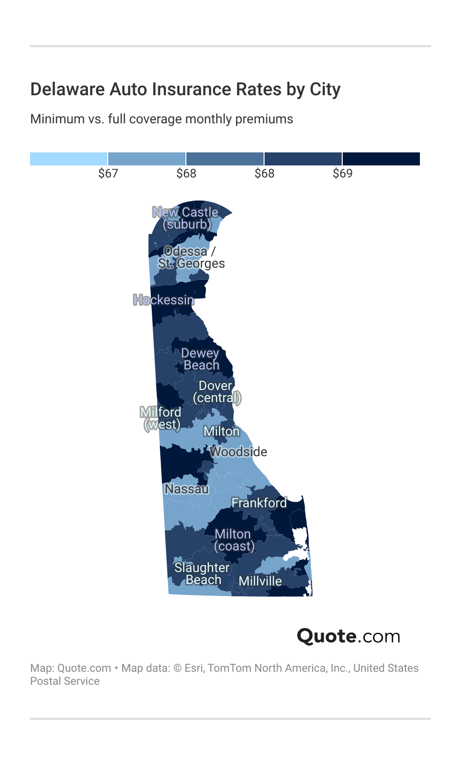<h3>Delaware Auto Insurance Rates by City</h3> <h3>Delaware Auto Insurance Rates by City</h3>