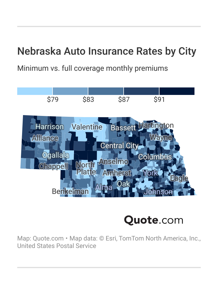 <h3>Nebraska Auto Insurance Rates by City</h3> <h3>Nebraska Auto Insurance Rates by City</h3>