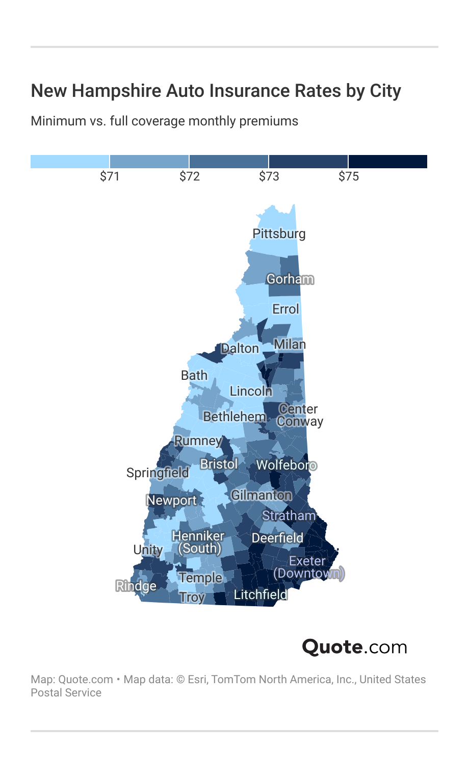 <h3>New Hampshire Auto Insurance Rates by City</h3> <h3>New Hampshire Auto Insurance Rates by City</h3>