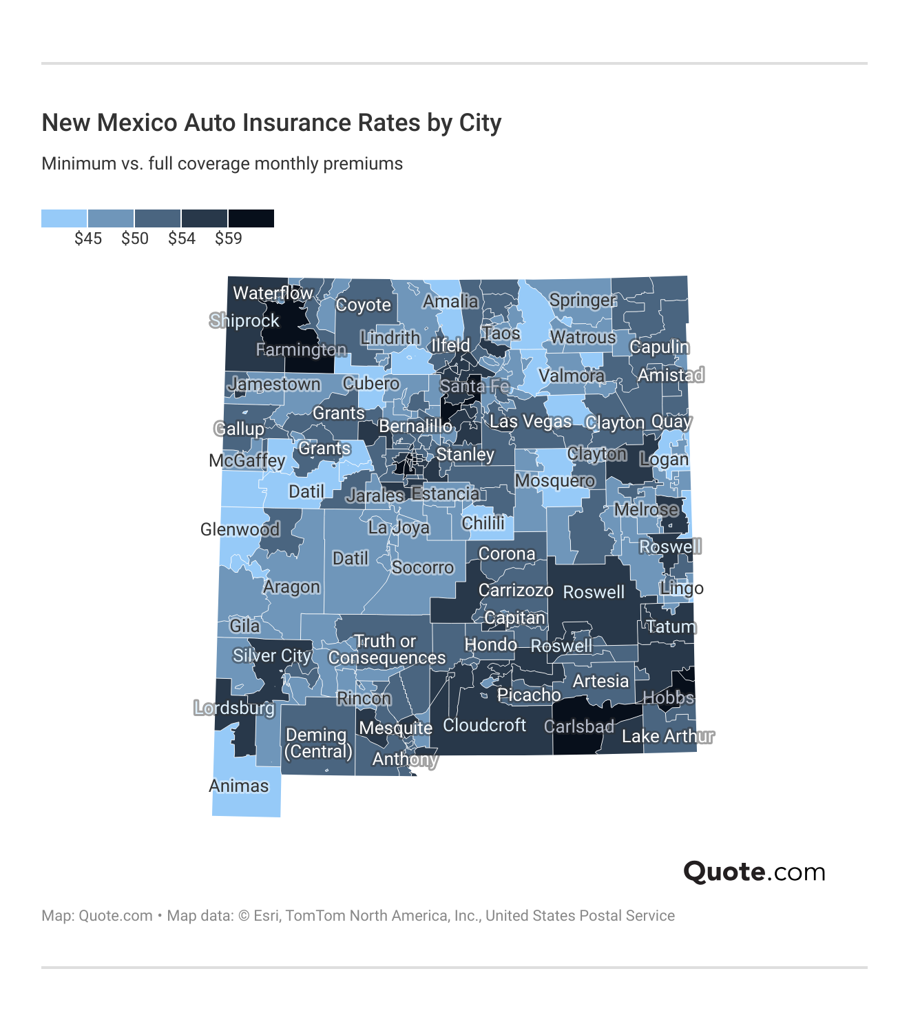 <h3>New Mexico Auto Insurance Rates by City</h3> <h3>New Mexico Auto Insurance Rates by City</h3>