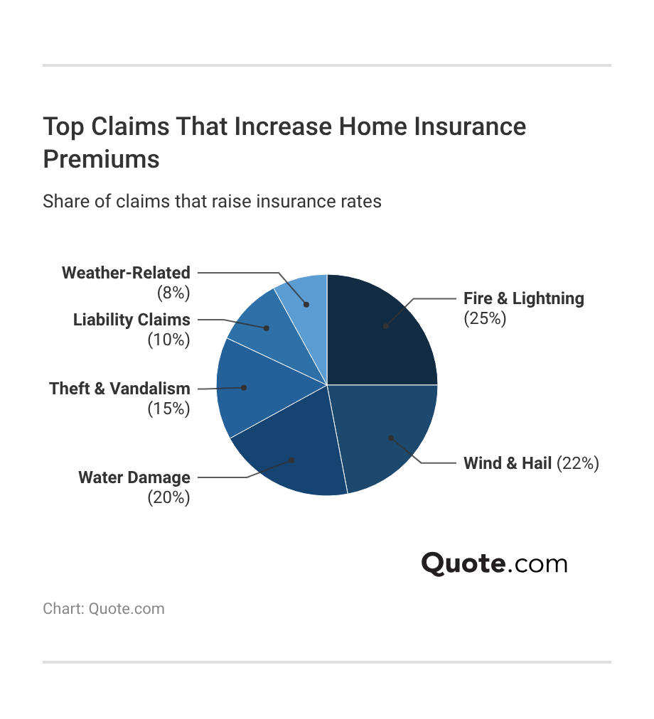 <h3>Top Claims That Increase Home Insurance Premiums</h3> 