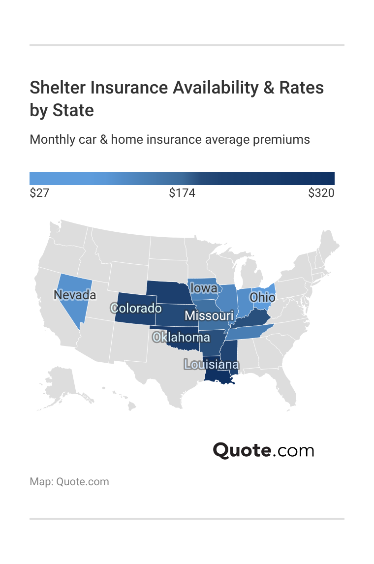 Shelter Insurance Availability & Rates by State Shelter Insurance Availability & Rates by State