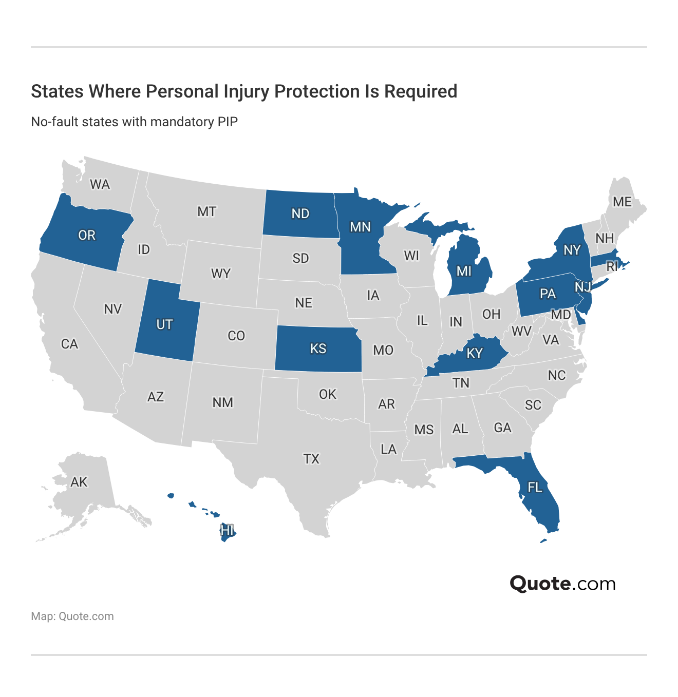 States Where Personal Injury Protection Is Required